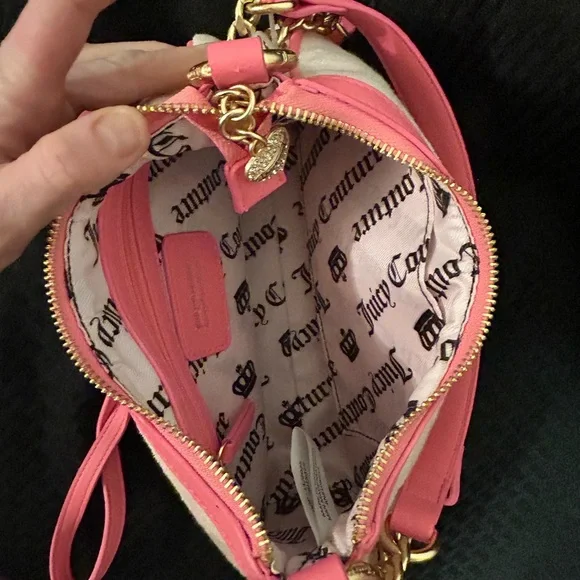 Juicy Couture Pink and Gold Embroidered Shoulder Bag - Picture 3 of 5